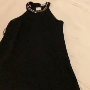 Candie's Black Sleeveless Dress with Silver Accents